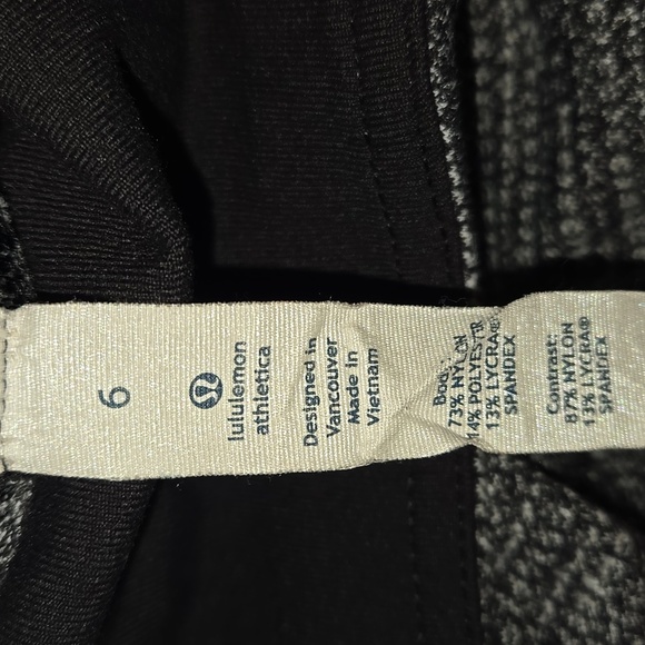 Lululemon Women's Wunder Under Pants III Black and White Size 6 - Picture 9 of 10
